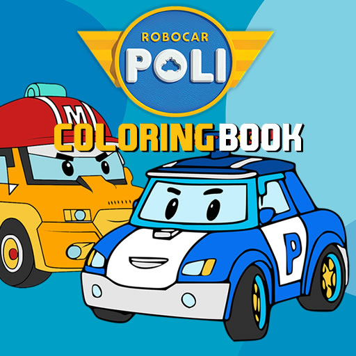 Robocar Poli Coloring Book
